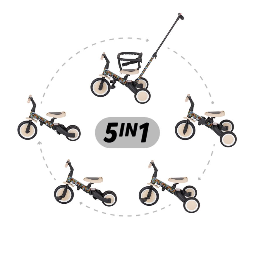 PETITE&MARS - 5-i-1 børnetrehjuler TURBO LIMITED City Beat