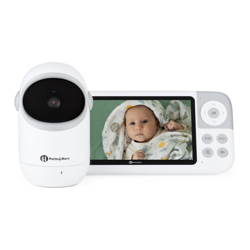 PETITE&MARS - Babymonitor med skærm EVE 5.0 3,8V 3050 mAh