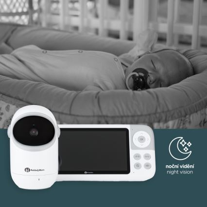 PETITE&MARS - Babymonitor med skærm EVE 5.0 3,8V 3050 mAh
