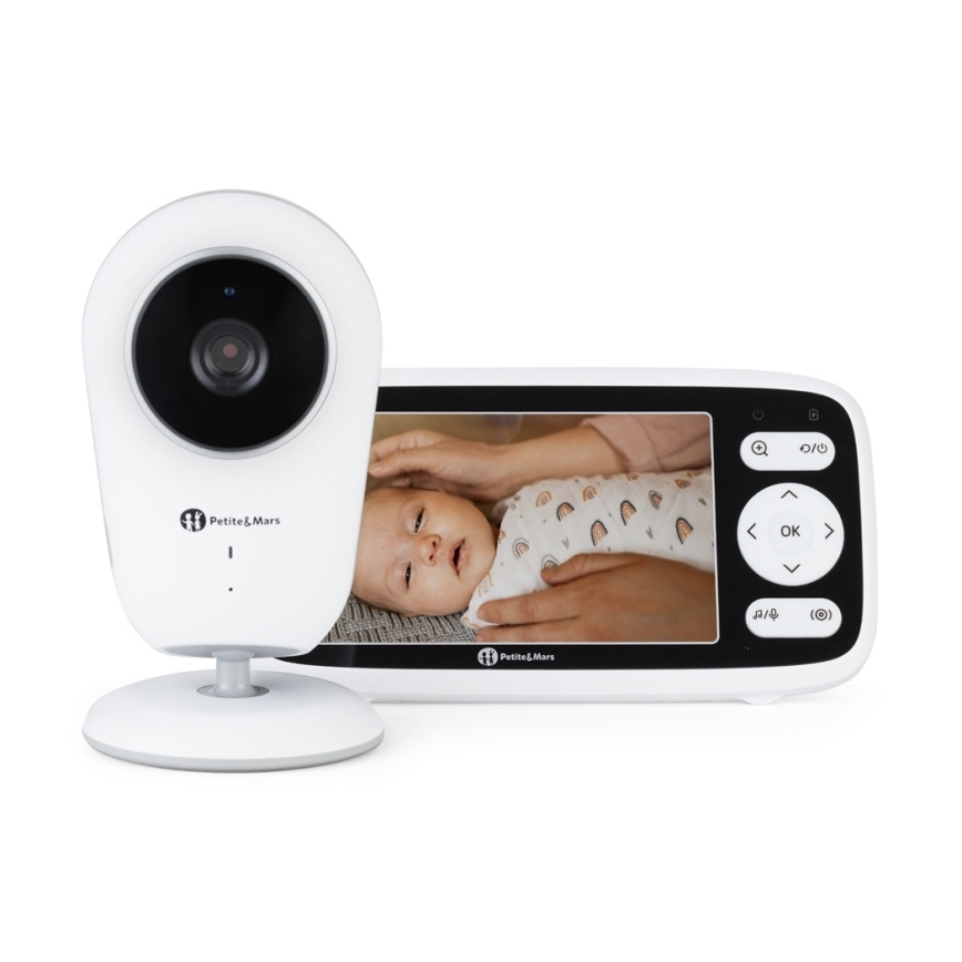 PETITE&MARS - Babymonitor med skærm NANO 4.0 3,7V 1760 mAh