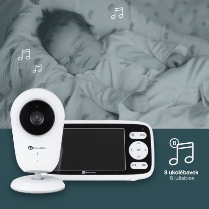 PETITE&MARS - Babymonitor med skærm NANO 4.0 3,7V 1760 mAh