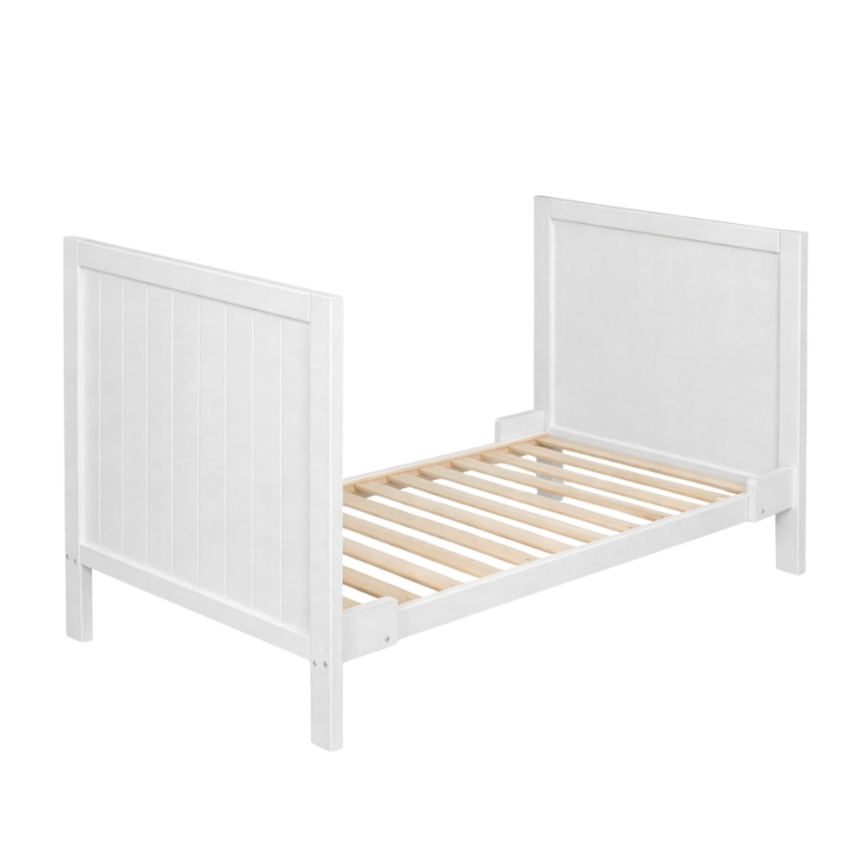 PETITE&MARS - Babyseng 3 i 1 MILA 120x60 cm hvid/bøg