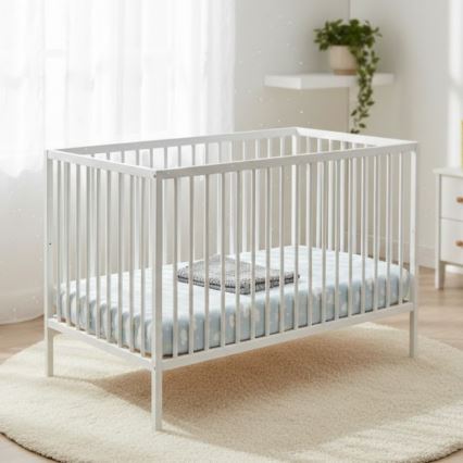 PETITE&MARS - Babyseng NELA BEECH 120x60 cm hvid/bøg
