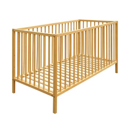 PETITE&MARS - Babyseng + sengegitter NELA BEECH 120x60 cm bøg