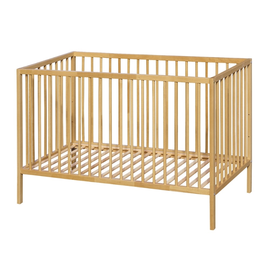 PETITE&MARS - Babyseng + sengegitter NELA BEECH 120x60 cm bøg