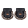 PETITE&MARS - Barnevognshandsker FURRY Forever Black