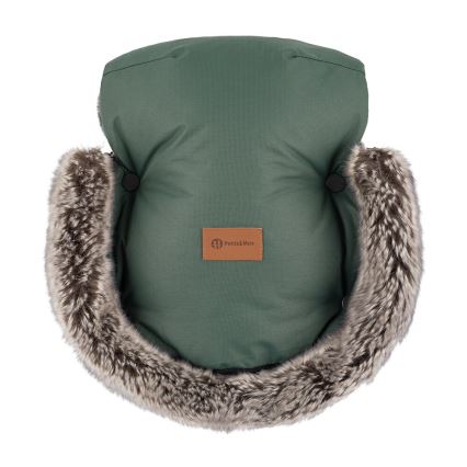 PETITE&MARS - Barnevognshandsker FURRY Veritable Khaki