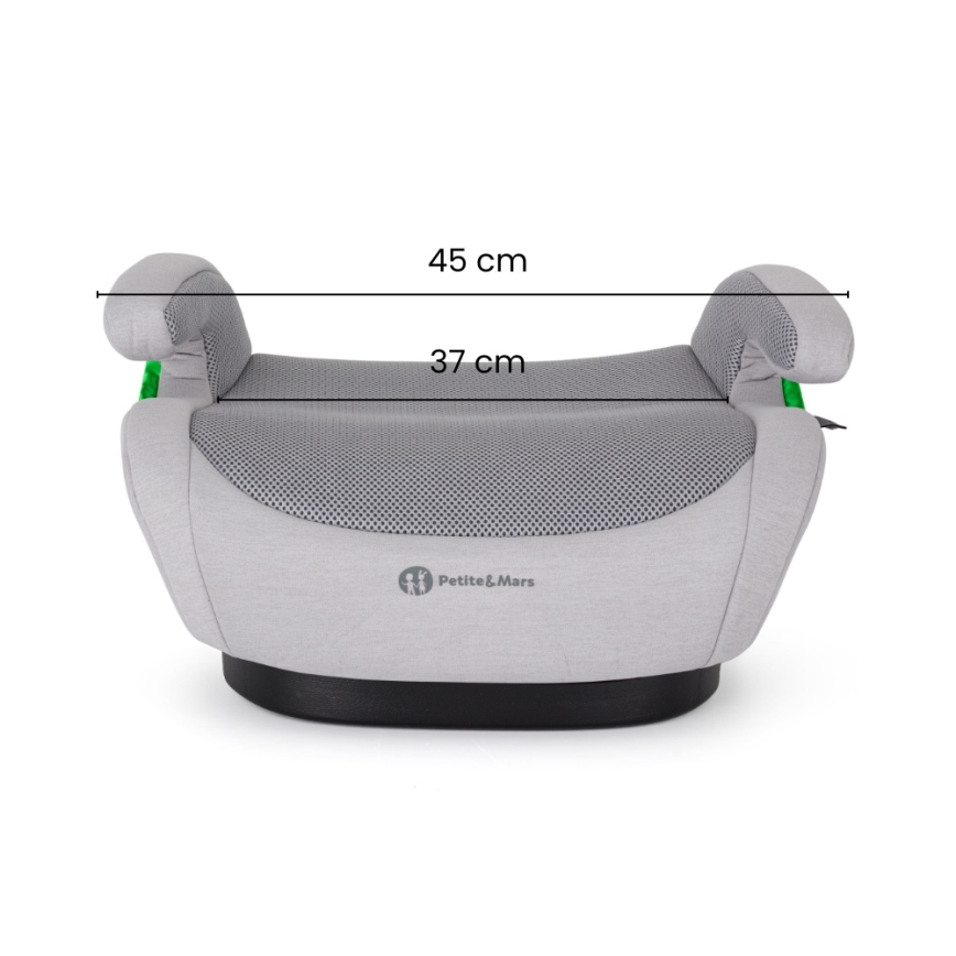 PETITE&MARS - Sædepude til bil OPTIMUS PRO i-Size Air 125-150 cm (22-36 kg) sort