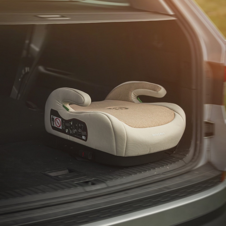 PETITE&MARS - Boostersæde til bil OPTIMUS PRO i-Str. 125-150 cm (22-36 kg) beige