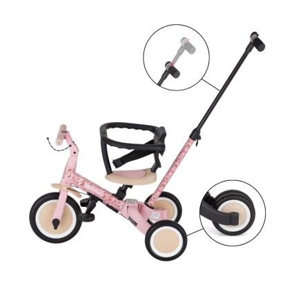 PETITE&MARS - Børnetrehjuler 5-i-1 TURBO LIMITED Rosy Wilderness
