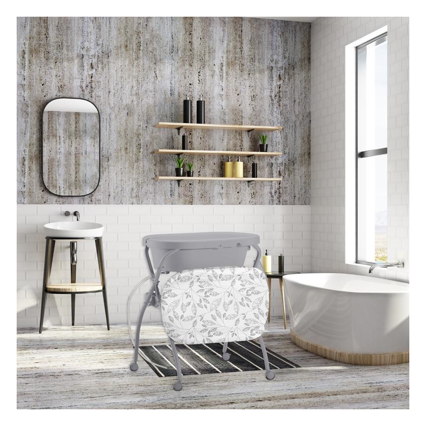 PETITE&MARS - Puslebord med badekar SPA 3-i-1 grå