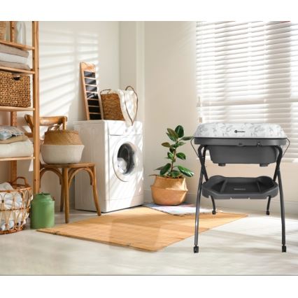PETITE&MARS - Puslebord med badekar SPA 3-i-1 grå