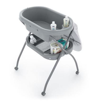 PETITE&MARS - Puslebord med badekar SPA 3-i-1 grå