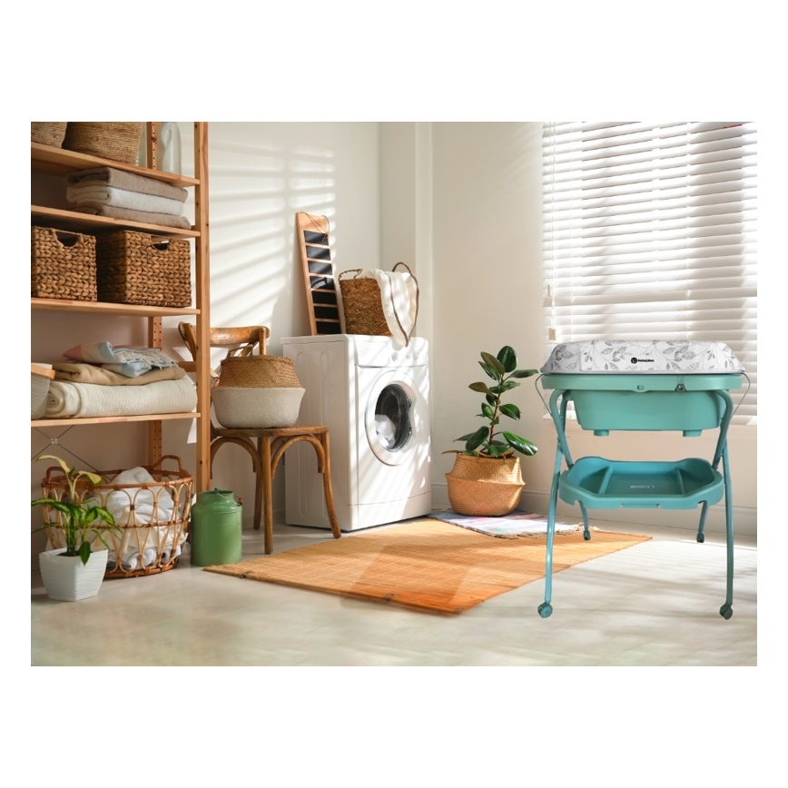 PETITE&MARS - Puslebord med badekar SPA 3-i-1 mintgrøn