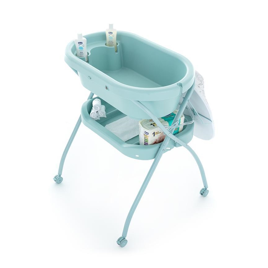 PETITE&MARS - Puslebord med badekar SPA 3-i-1 mintgrøn