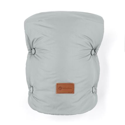 PETITE&MARS - SÆT 3-i-1 barnevognspose JIBOT + håndmuffer til klapvogn JASIE lysegrå