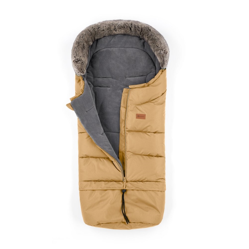 PETITE&MARS -SÆT 4-i-1 kørepose ARCTIC + håndmuffer til klapvogn Elegant Caramel