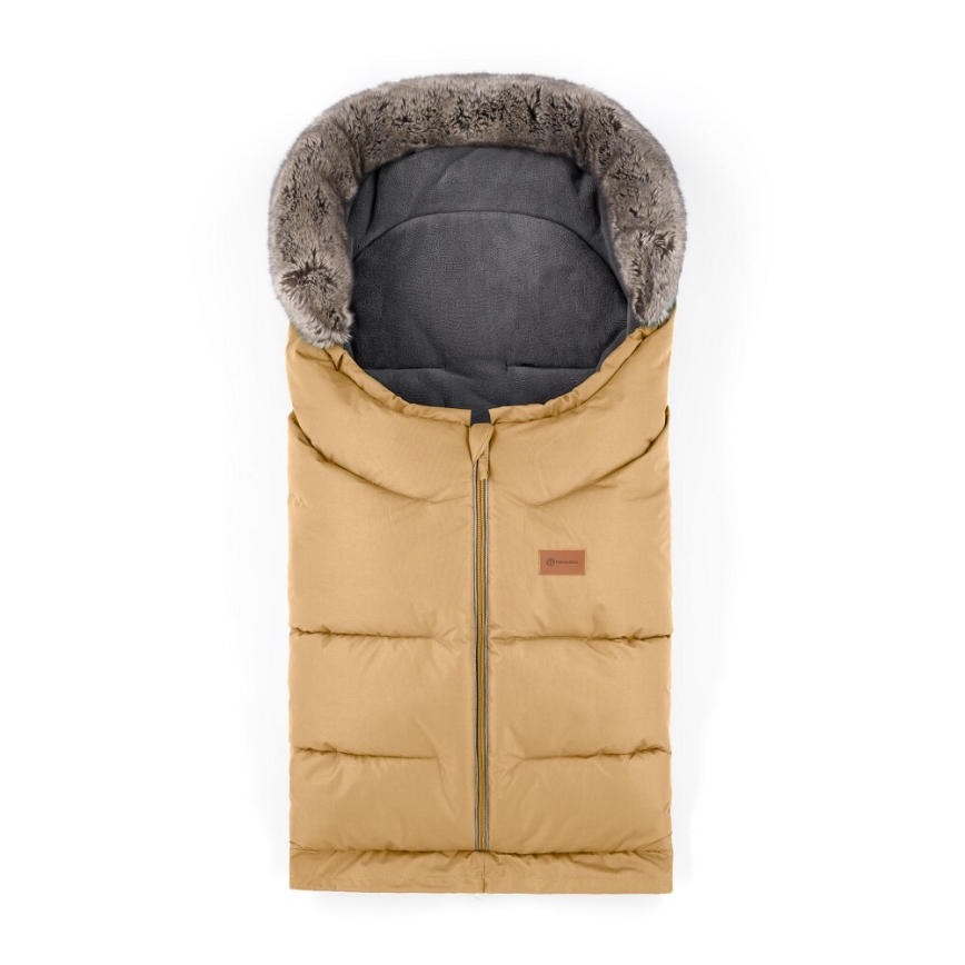 PETITE&MARS -SÆT 4-i-1 kørepose ARCTIC + håndmuffer til klapvogn Elegant Caramel
