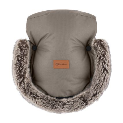PETITE&MARS - SÆT 4-i-1 kørepose ARCTIC + håndmuffer til klapvogn Mocha Mousse