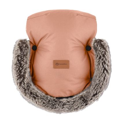 PETITE&MARS - SÆT 4-i-1 kørepose ARCTIC + håndmuffer til klapvogn Pastel Peach