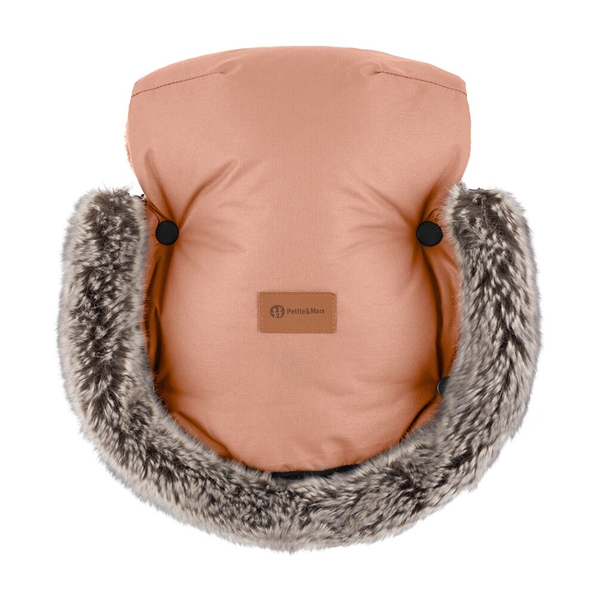 PETITE&MARS - SÆT 4-i-1 kørepose ARCTIC + håndmuffer til klapvogn Pastel Peach