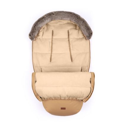 PETITE&MARS - SÆT 4-i-1 kørepose COMFY + håndmuffer til klapvogn Elegant Caramel