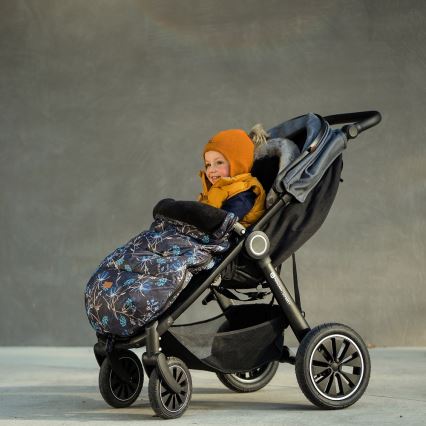 PETITE&MARS - SÆT 4-i-1 kørepose COMFY Stylish Beauty + håndmuffer til klapvogn