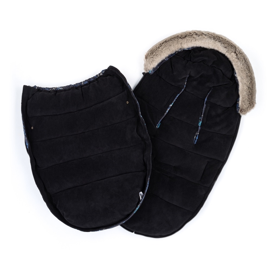 PETITE&MARS - SÆT 4-i-1 kørepose COMFY Stylish Beauty + håndmuffer til klapvogn