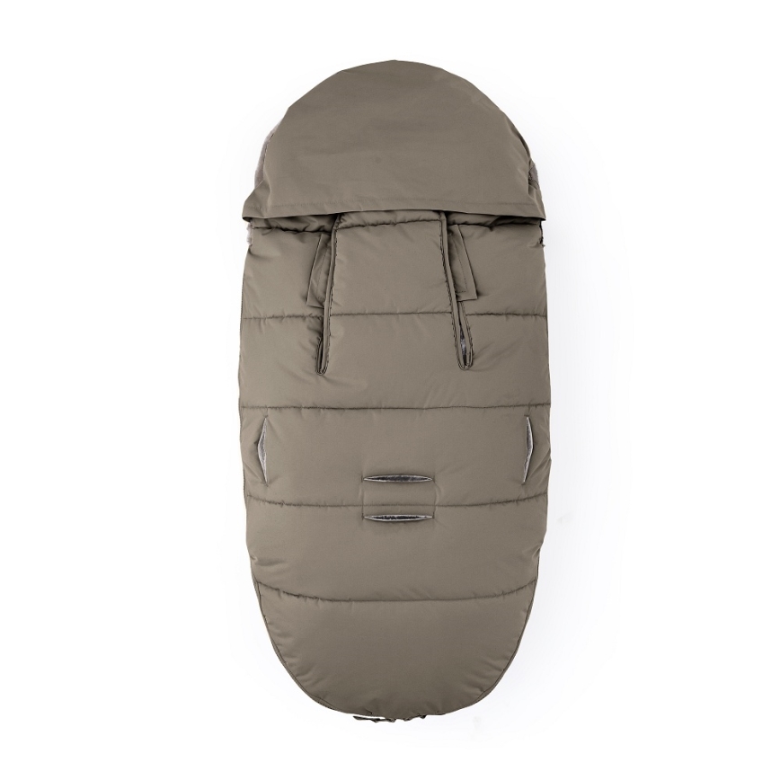 PETITE&MARS - SÆT Babyvognpose 4 i 1 COMFY + håndmuffer til barnevogn FURRY Mocha Mousse
