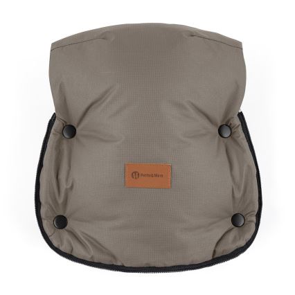PETITE&MARS - SÆT Babyvognpose 4 i 1 COMFY + håndmuffer til barnevogn FURRY Mocha Mousse