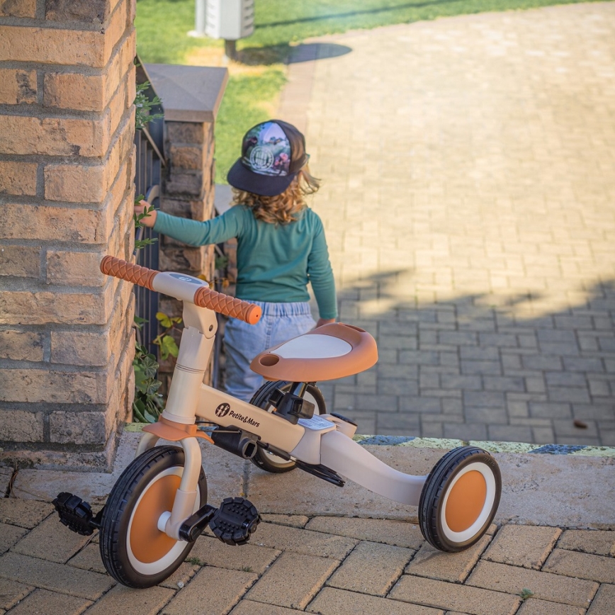 PETITE&MARS - Trehjulet cykel 5-i-1 TURBO Desert Sand