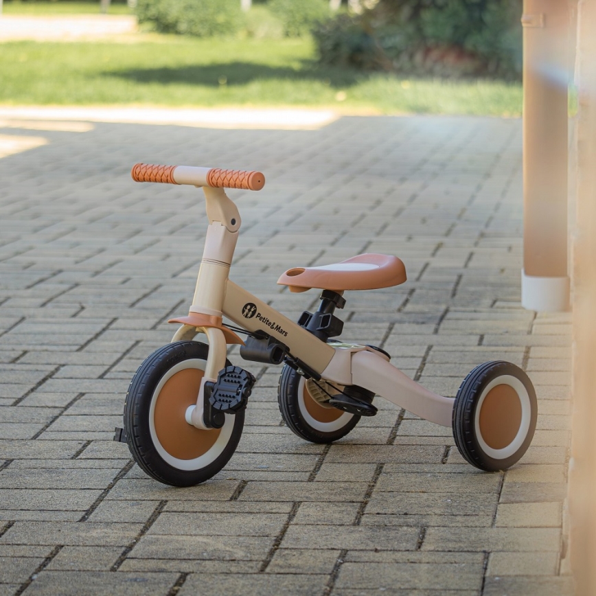 PETITE&MARS - Trehjulet cykel 5-i-1 TURBO Desert Sand