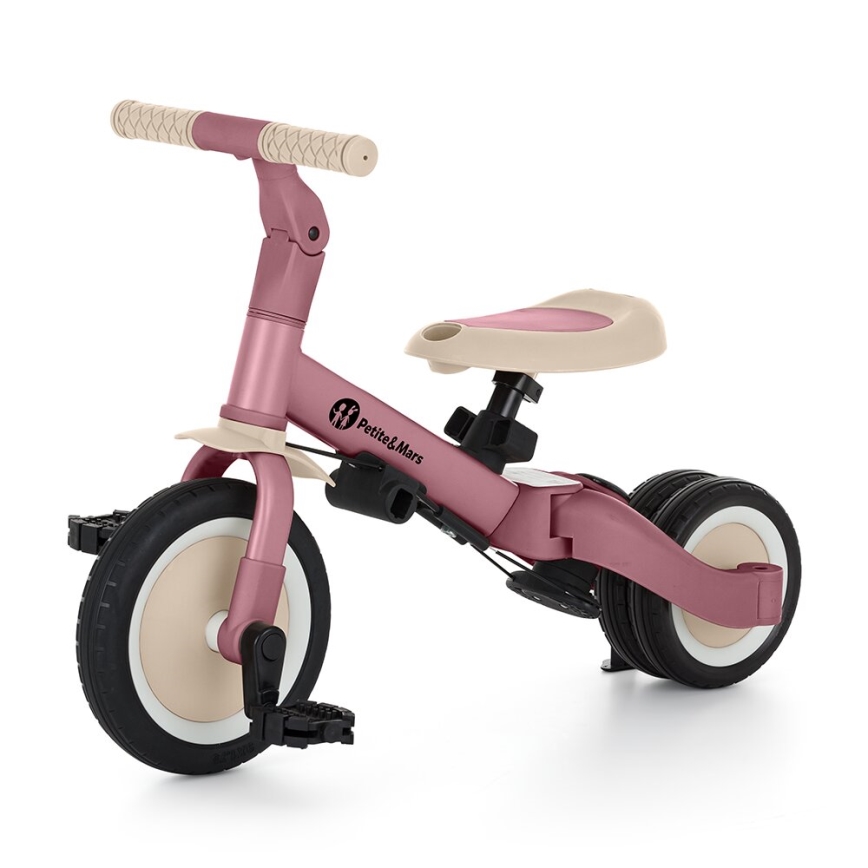 PETITE&MARS - Trehjulet cykel 5-i-1 TURBO Dusty Rose