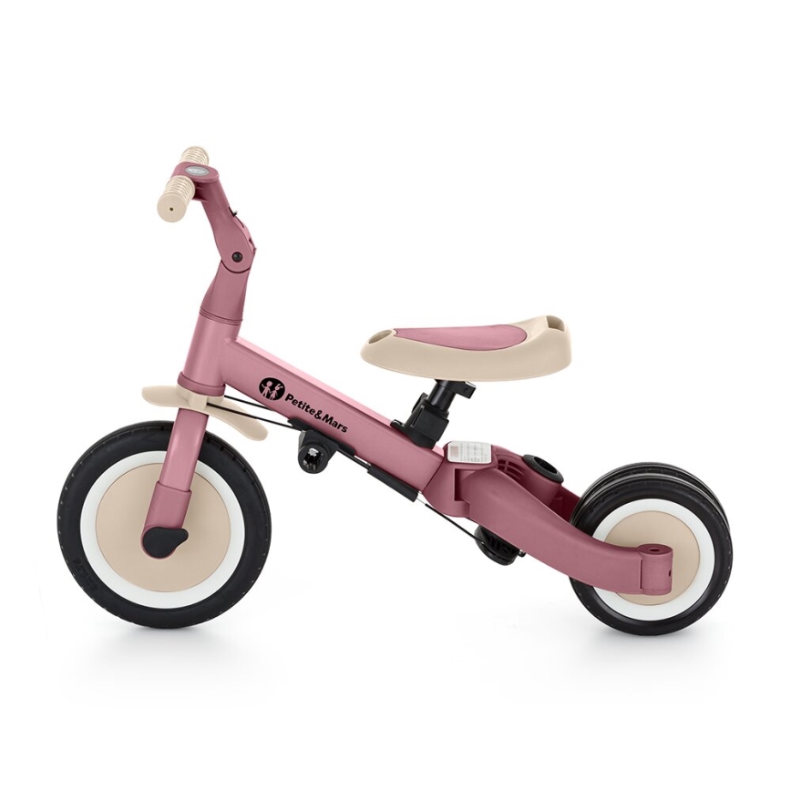 PETITE&MARS - Trehjulet cykel 5-i-1 TURBO Dusty Rose