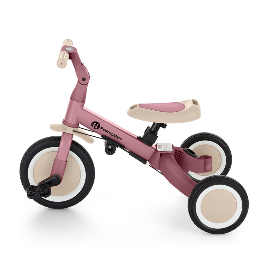 PETITE&MARS - Trehjulet cykel 5-i-1 TURBO Dusty Rose