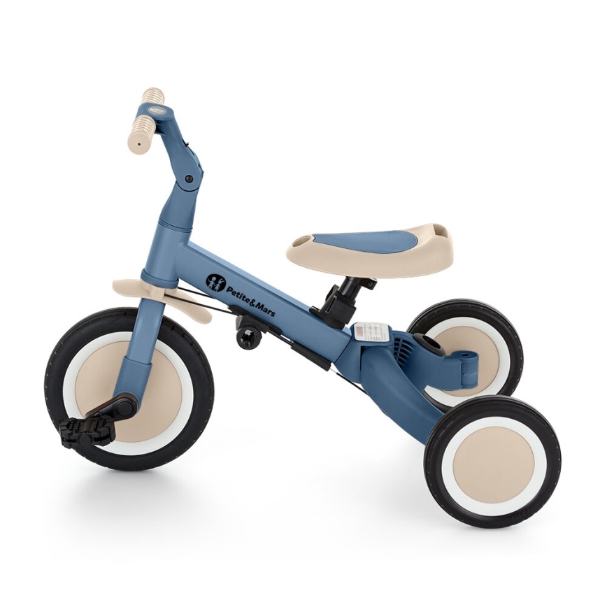 PETITE&MARS - Trehjulet cykel 5-i-1 TURBO Ocean Blue