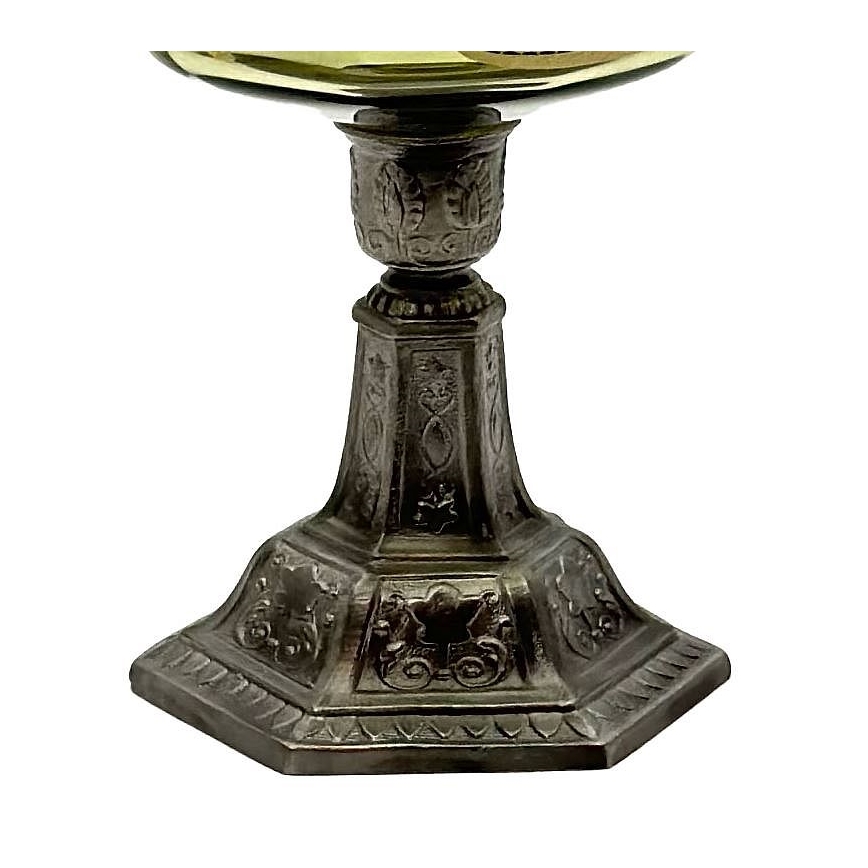 Petroleums lampe LUDMILA 42 cm skovgrøn