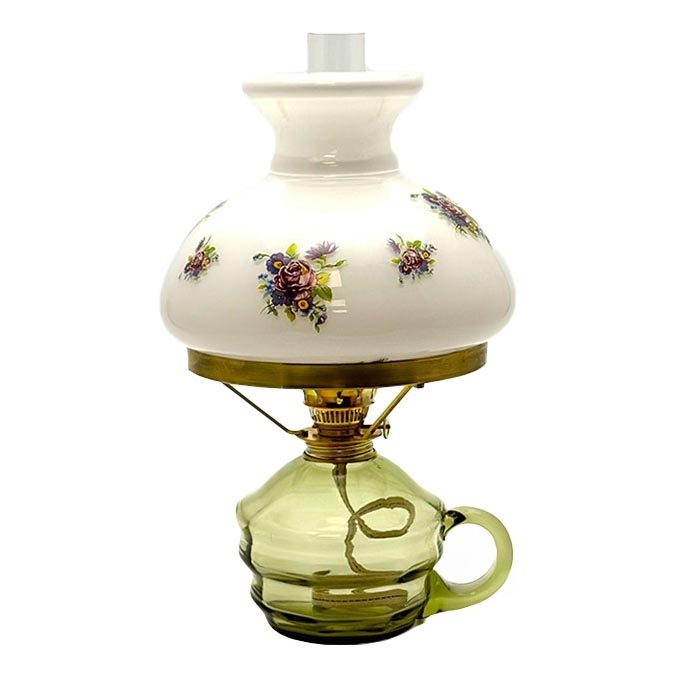 Petroleumslampe KLÁRA 34 cm skovgrøn