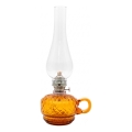 Petroleumslampe MONIKA 34 cm amberfarvet ternet