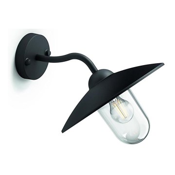 Philips 01643/30/PN - Udendørs væglys HAMMOCK 1xE27/60W/230V IP44