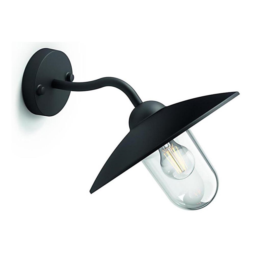 Philips 01643/30/PN - Udendørs væglys HAMMOCK 1xE27/60W/230V IP44