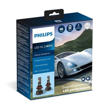 Philips 11362U91X2 - 2x LED autopære Ultinon 9100 H11 PGJ19-2/13,2W/12/24V 5800K