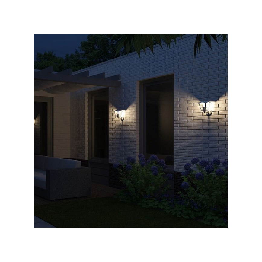 Philips - Udendørs væglys E27/60W/230V IP44