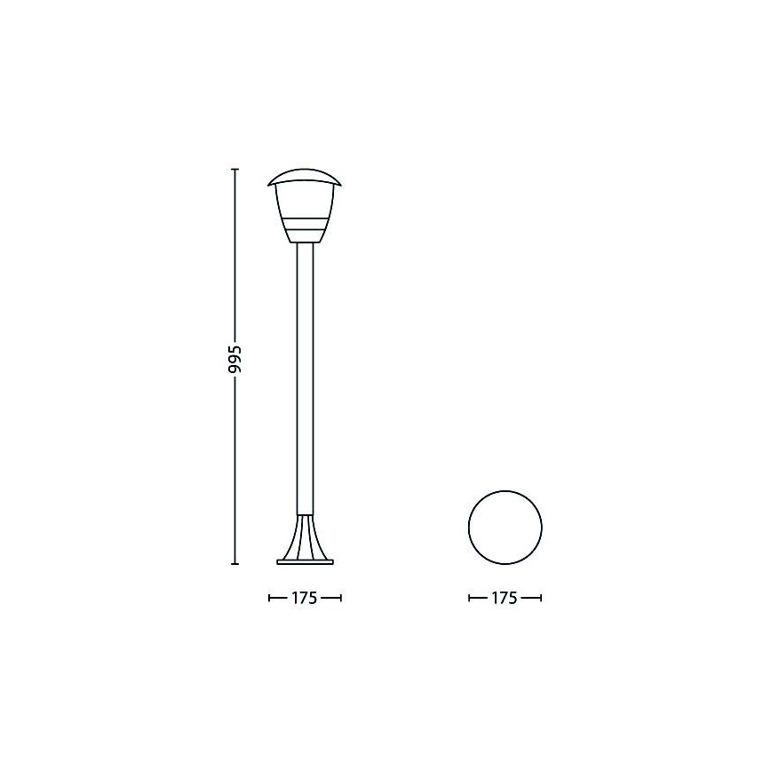 Philips - Udendørslampe 1xE27/60W/230V IP44