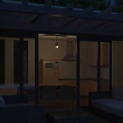 Philips - Udendørspendel 1xE27/60W/230V sort IP44