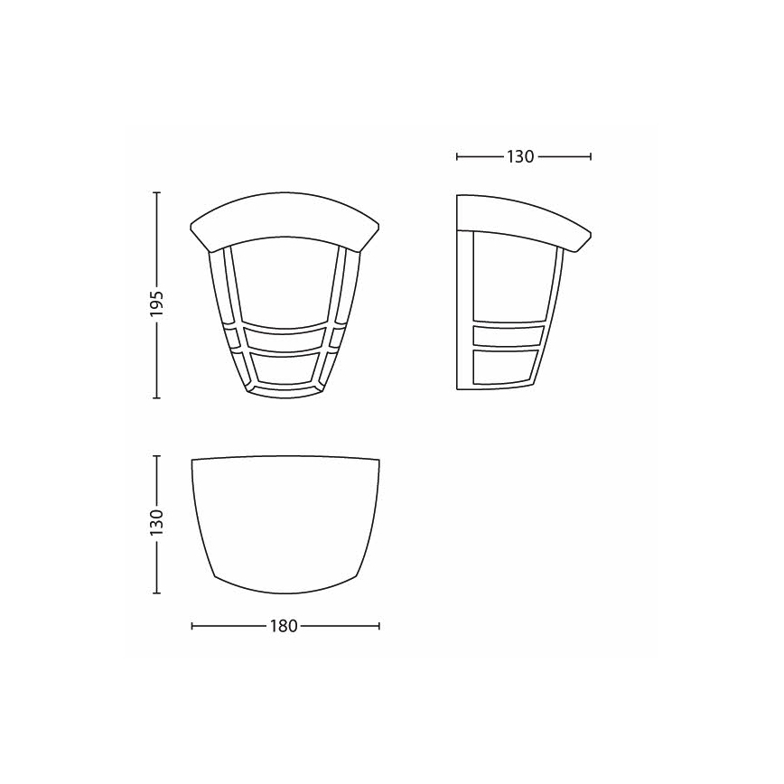 Philips - Udendørs væglampe 1xE27/60W/230V