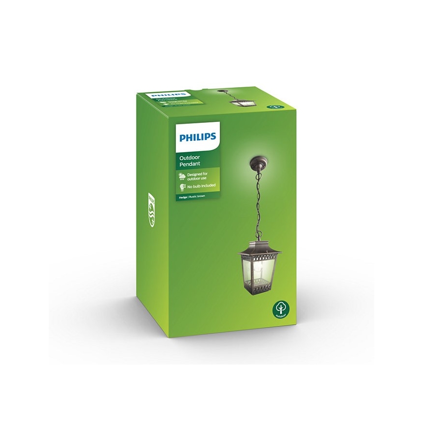 Philips 15406/86/PN - Udendørspendel HEDGE 1xE27/60W/230V IP44