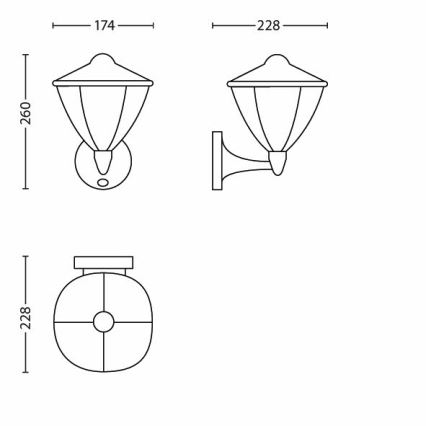 Philips - Udendørs LED væglampe med sensor 1xLED/4,5W/230V IP44