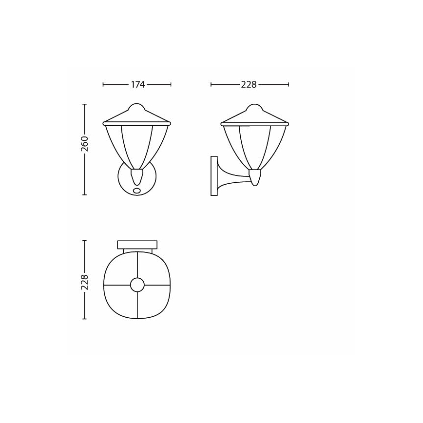 Philips - Udendørs LED væglampe med sensor 1xLED/4,5W/230V IP44