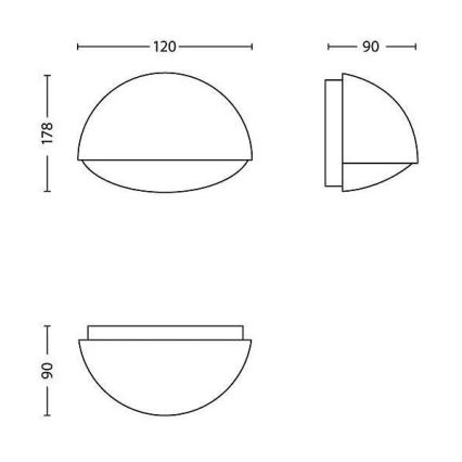 Philips - LED udendørsarmatur, 3W/230V, IP44